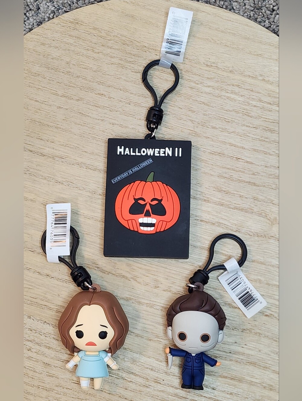 New Universal Figural Bag Clip, Halloween II Michael Myers & Laurie Strode Set